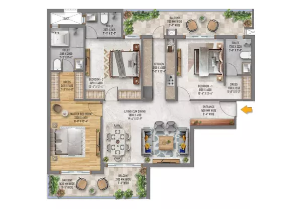 Meridian Heights Floor Plan